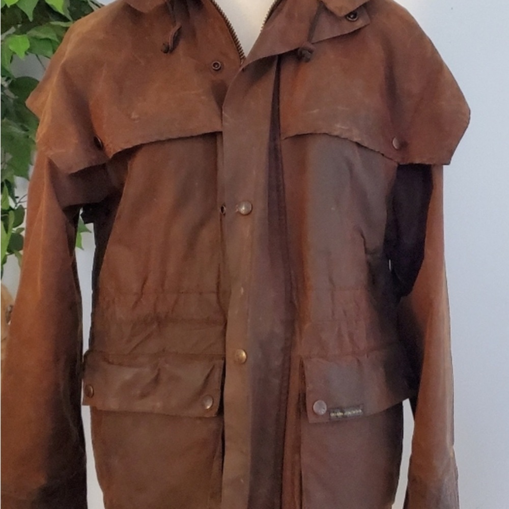 OUTBACK TRADING Swagman Oilskin Coat Bronze M